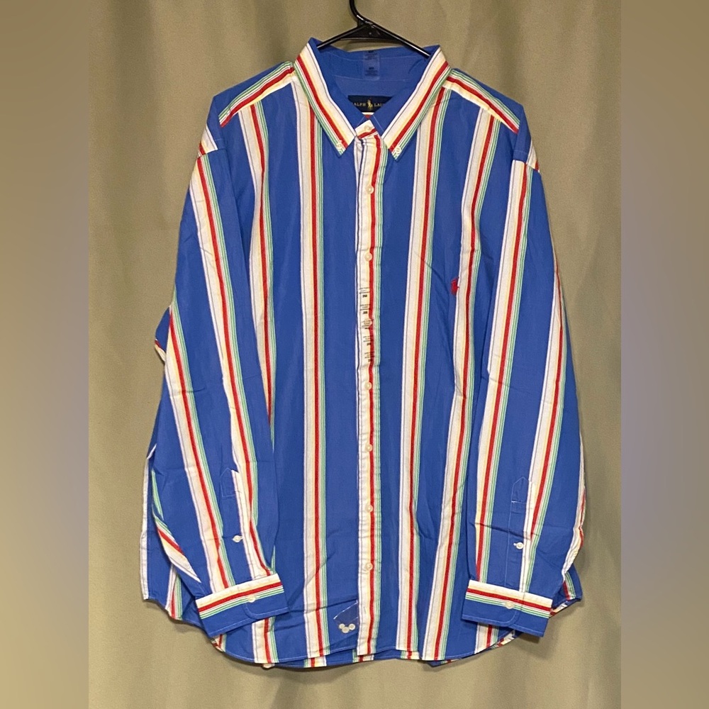 Polo Ralph Lauren x Japanese brand
Classic Long Sleeve Striped Shirt Men 2XB NWT